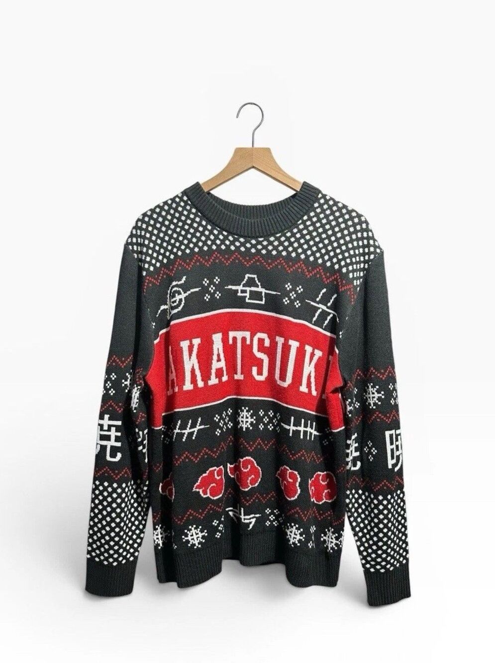 Naruto Shippuden Akatsuki Ugly Christmas Sweater XL Official Ripple Junction